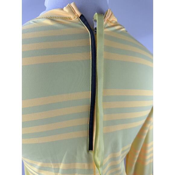 Lululemon Run Warm Up Crew Long Sleeve Yellow Orange Back Zip Top Women's Size 6 - Picture 10 of 11